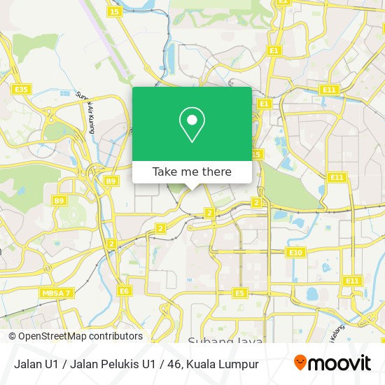 Jalan U1 / Jalan Pelukis U1 / 46 map