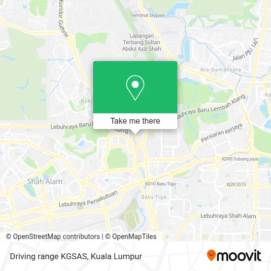 Driving range KGSAS map