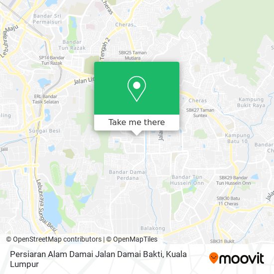 Peta Persiaran Alam Damai Jalan Damai Bakti