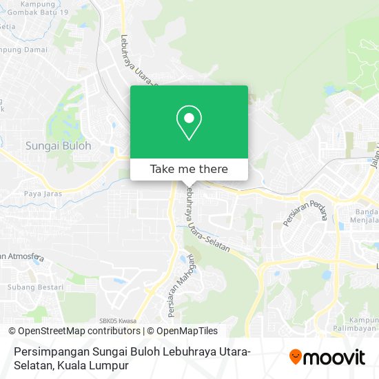 Peta Persimpangan Sungai Buloh Lebuhraya Utara-Selatan