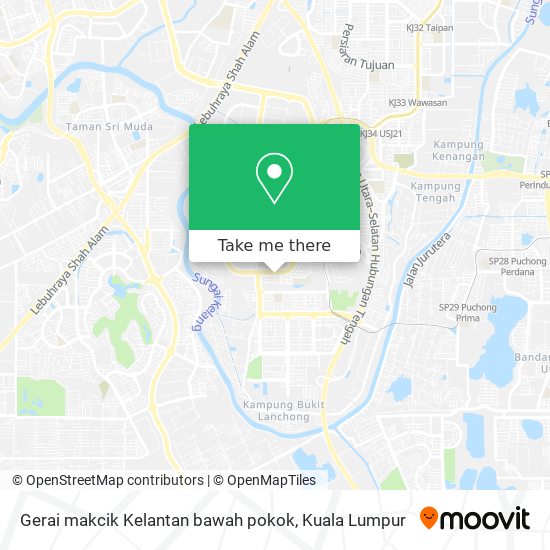 Peta Gerai makcik Kelantan bawah pokok