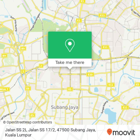 Jalan SS 2L Jalan SS 17 / 2, 47500 Subang Jaya map