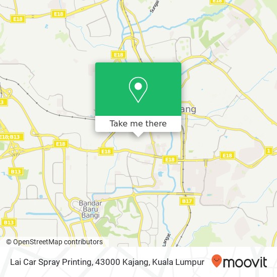 Lai Car Spray Printing, 43000 Kajang map