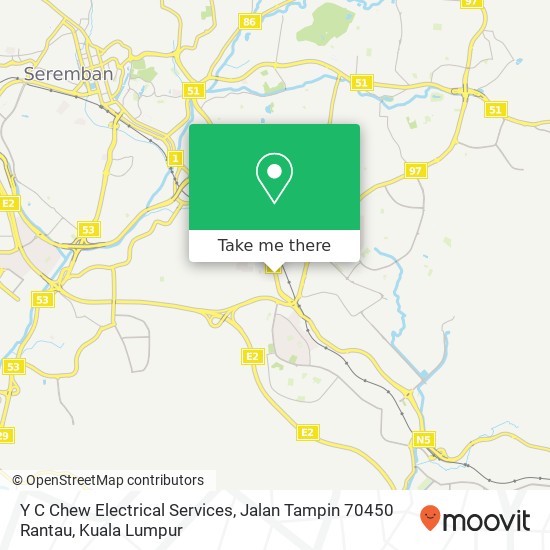 Y C Chew Electrical Services, Jalan Tampin 70450 Rantau map