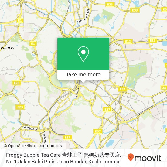 Froggy Bubble Tea Cafe 青蛙王子 热狗奶茶专买店, No.1 Jalan Balai Polis Jalan Bandar map