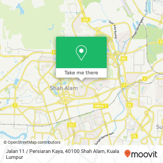 Peta Jalan 11 / Persiaran Kaya, 40100 Shah Alam