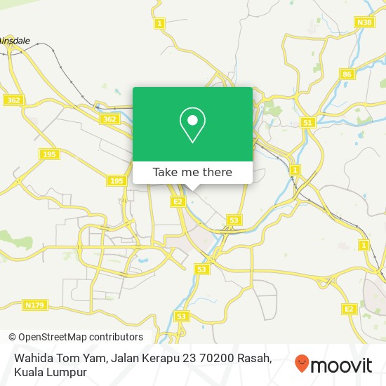 Wahida Tom Yam, Jalan Kerapu 23 70200 Rasah map