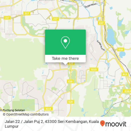 Peta Jalan 22 / Jalan Puj 2, 43300 Seri Kembangan