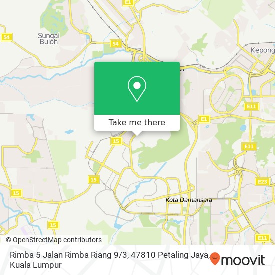 Rimba 5 Jalan Rimba Riang 9 / 3, 47810 Petaling Jaya map