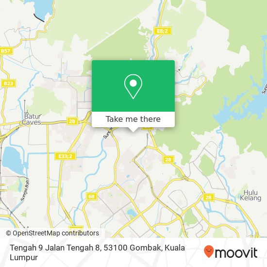 Tengah 9 Jalan Tengah 8, 53100 Gombak map