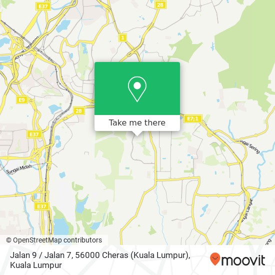 Jalan 9 / Jalan 7, 56000 Cheras (Kuala Lumpur) map