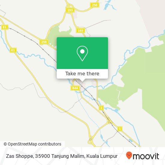 Peta Zas Shoppe, 35900 Tanjung Malim