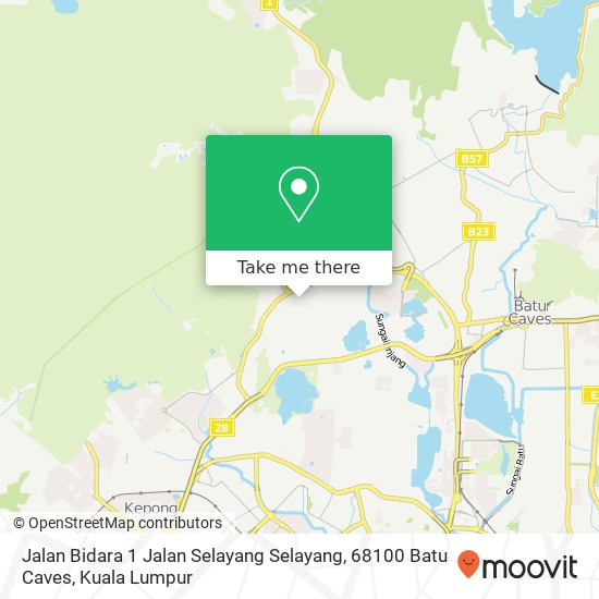 Peta Jalan Bidara 1 Jalan Selayang Selayang, 68100 Batu Caves