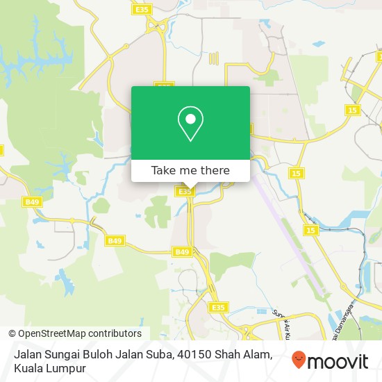 Peta Jalan Sungai Buloh Jalan Suba, 40150 Shah Alam