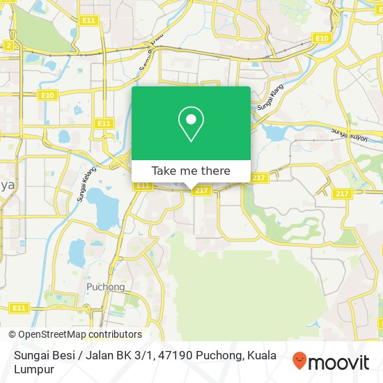 Peta Sungai Besi / Jalan BK 3 / 1, 47190 Puchong