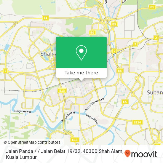 Jalan Panda / / Jalan Belat 19 / 32, 40300 Shah Alam map