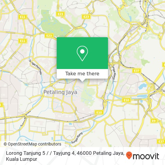 Peta Lorong Tanjung 5 / / Tayjung 4, 46000 Petaling Jaya