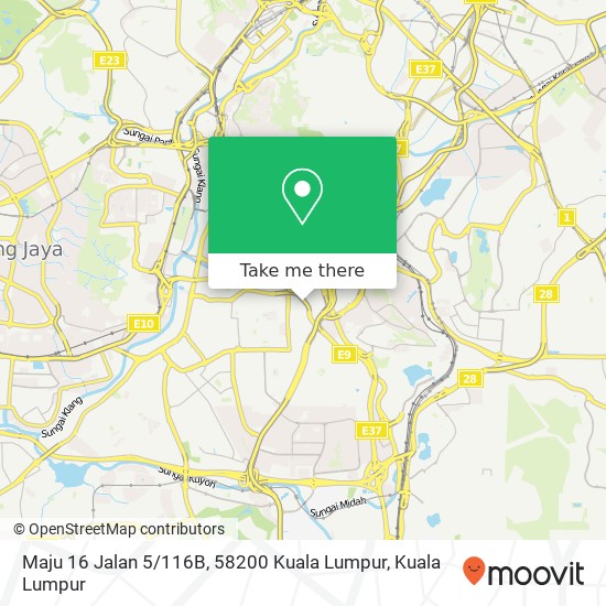 Maju 16 Jalan 5 / 116B, 58200 Kuala Lumpur map