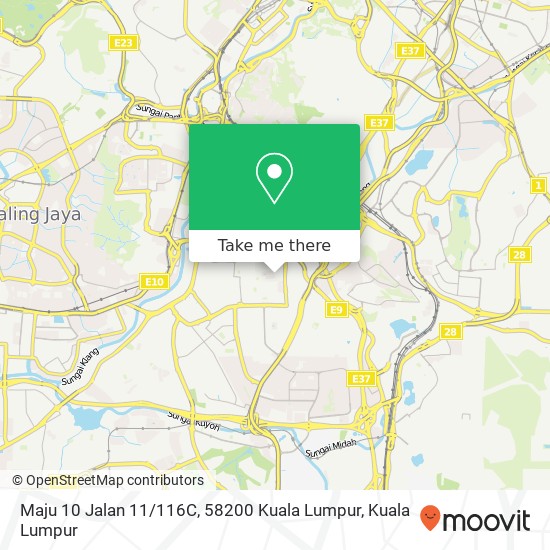 Peta Maju 10 Jalan 11 / 116C, 58200 Kuala Lumpur