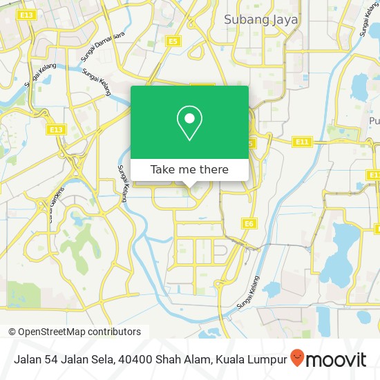 Peta Jalan 54 Jalan Sela, 40400 Shah Alam