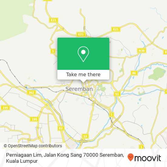 Perniagaan Lim, Jalan Kong Sang 70000 Seremban map
