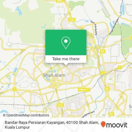 Bandar Raya Persiaran Kayangan, 40100 Shah Alam map