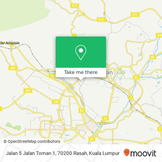 Jalan 5 Jalan Toman 1, 70200 Rasah map