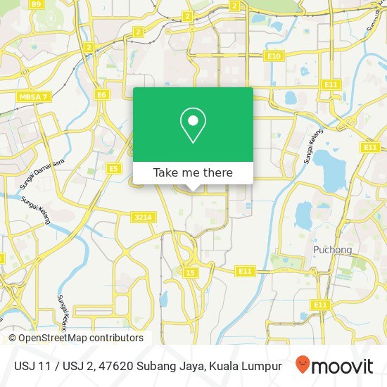 Peta USJ 11 / USJ 2, 47620 Subang Jaya