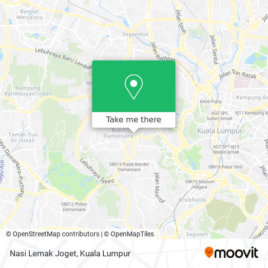 Nasi Lemak Joget map