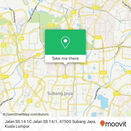 Jalan SS 14 1C Jalan SS 14 / 1, 47500 Subang Jaya map