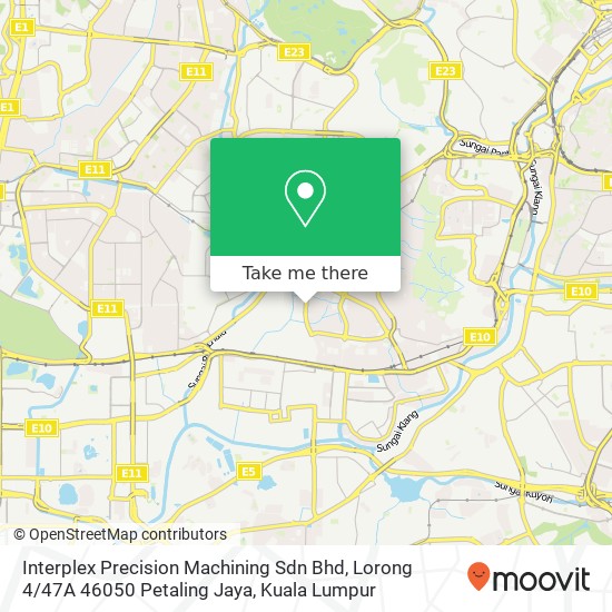 Peta Interplex Precision Machining Sdn Bhd, Lorong 4 / 47A 46050 Petaling Jaya