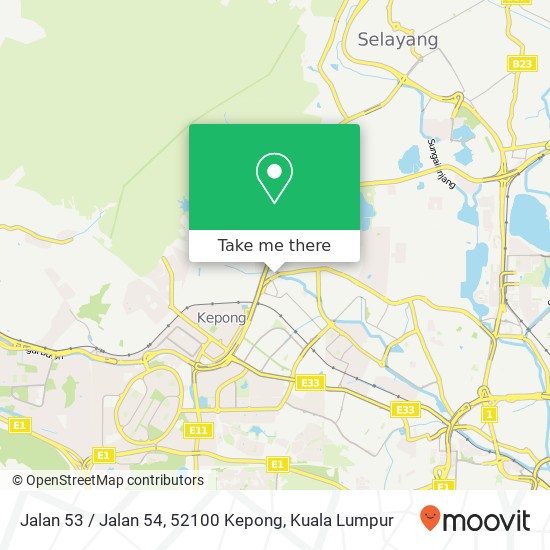 Peta Jalan 53 / Jalan 54, 52100 Kepong