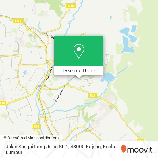 Peta Jalan Sungai Long Jalan SL 1, 43000 Kajang
