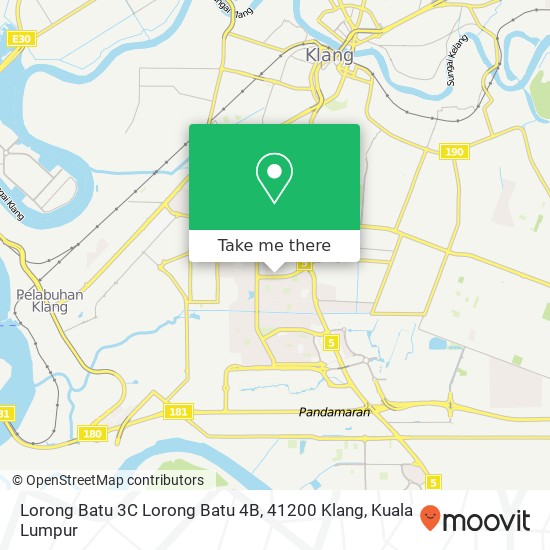 Peta Lorong Batu 3C Lorong Batu 4B, 41200 Klang