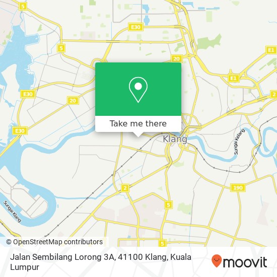 Peta Jalan Sembilang Lorong 3A, 41100 Klang