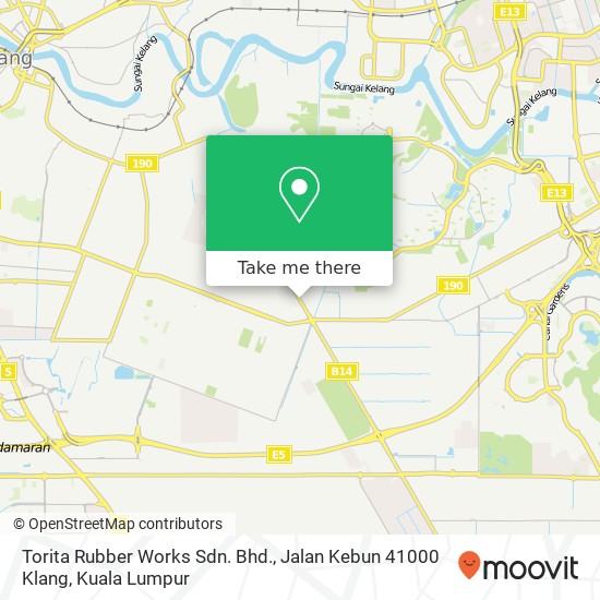 Peta Torita Rubber Works Sdn. Bhd., Jalan Kebun 41000 Klang