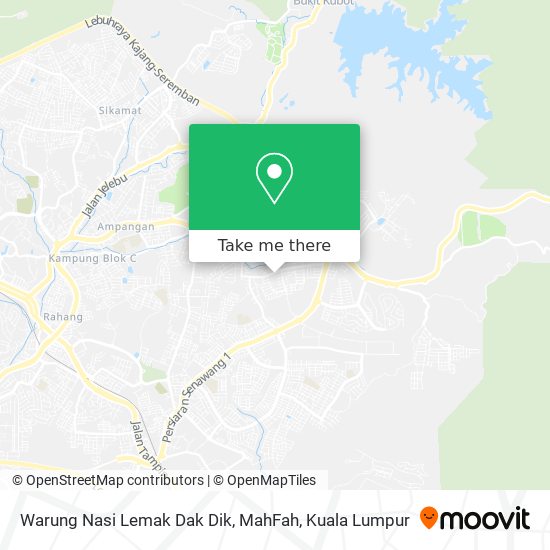 Warung Nasi Lemak Dak Dik, MahFah map