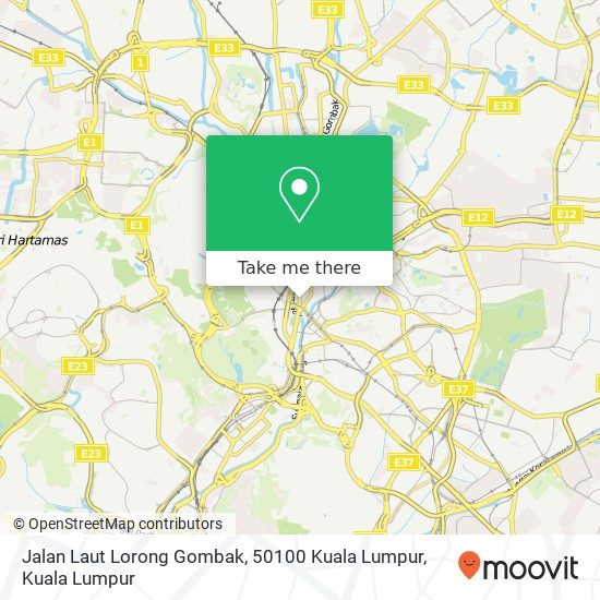 Peta Jalan Laut Lorong Gombak, 50100 Kuala Lumpur