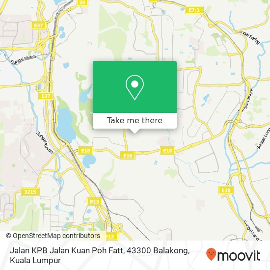 Jalan KPB Jalan Kuan Poh Fatt, 43300 Balakong map