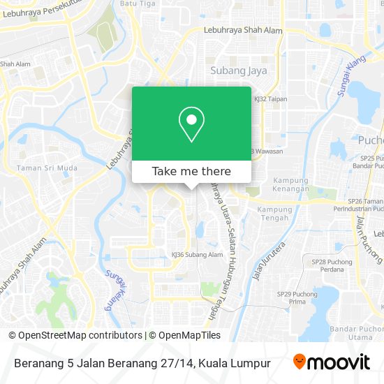 Beranang 5 Jalan Beranang 27 / 14 map