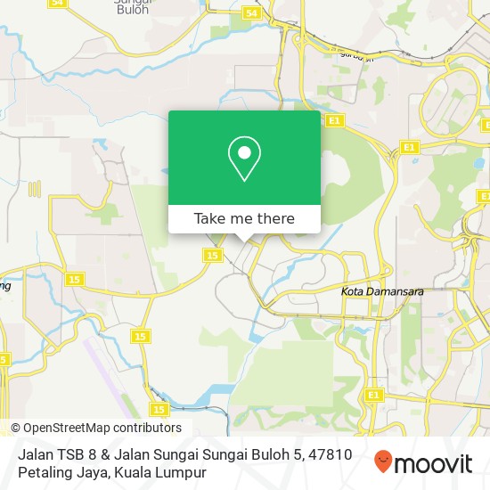 Jalan TSB 8 & Jalan Sungai Sungai Buloh 5, 47810 Petaling Jaya map