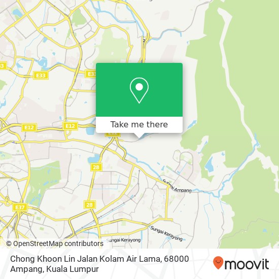 Chong Khoon Lin Jalan Kolam Air Lama, 68000 Ampang map