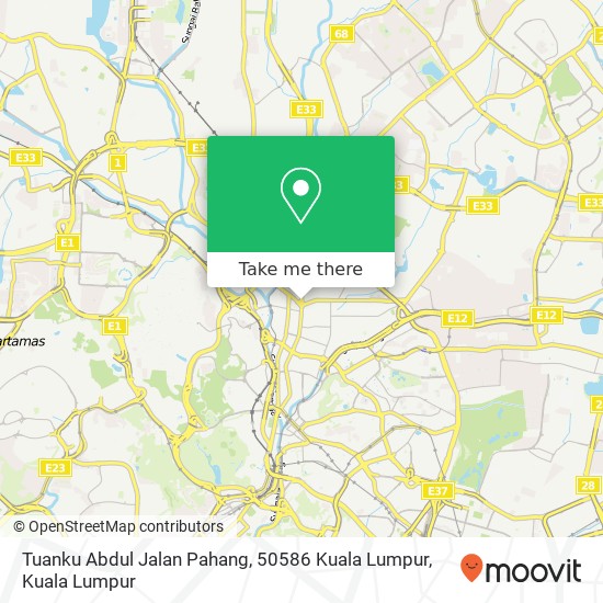 Peta Tuanku Abdul Jalan Pahang, 50586 Kuala Lumpur
