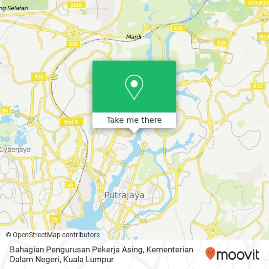 Bahagian Pengurusan Pekerja Asing, Kementerian Dalam Negeri map