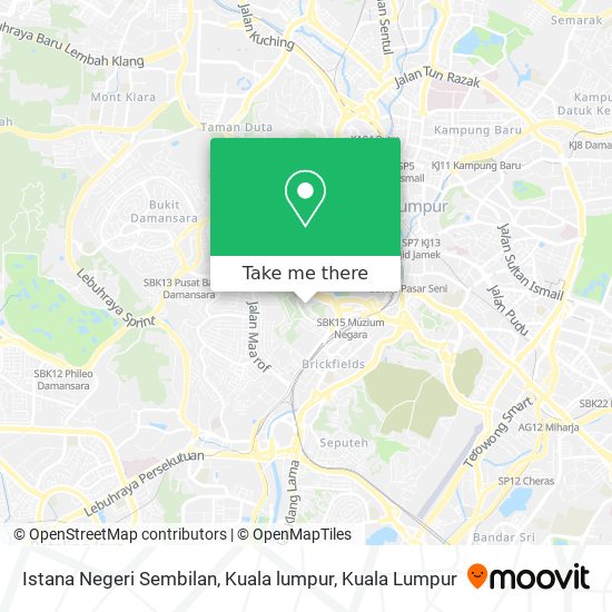 Istana Negeri Sembilan, Kuala lumpur map