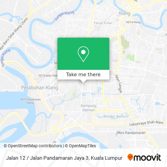Peta Jalan 12 / Jalan Pandamaran Jaya 3