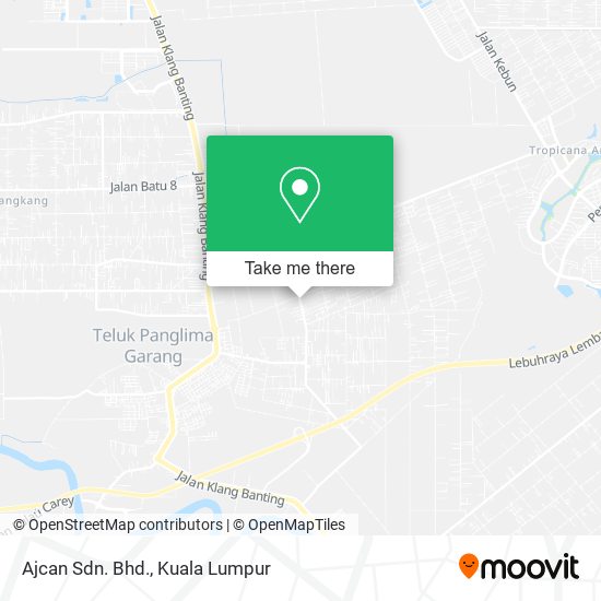 Ajcan Sdn. Bhd., Jalan Rajawali 42500 Telok Panglima Garang map