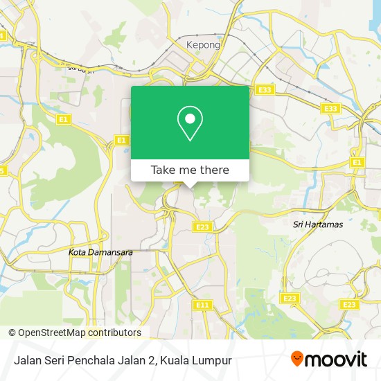 Jalan Seri Penchala Jalan 2 map