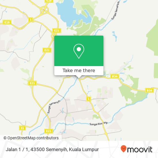 Jalan 1 / 1, 43500 Semenyih map