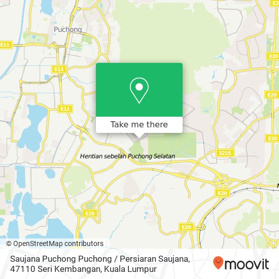 Peta Saujana Puchong Puchong / Persiaran Saujana, 47110 Seri Kembangan